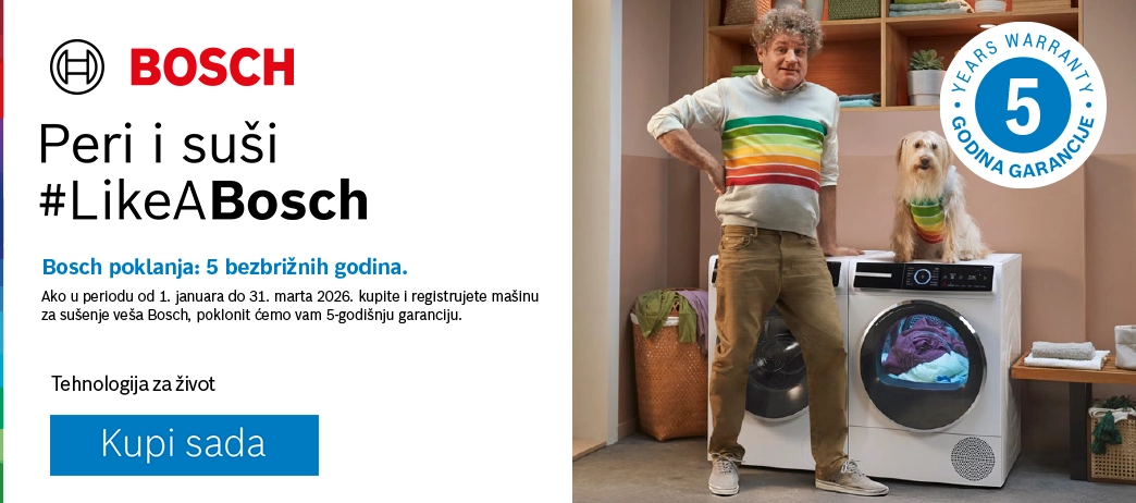 Bosch sušilice 5 godina garancije